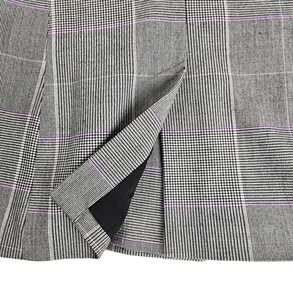 7th Avenue Design New York and Company Plaid Black White Blazer Women's Size 4 - Picture 10 of 16